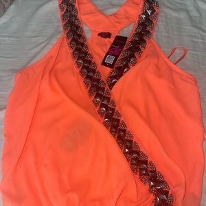 Coral womens too size medium 2b Bebe brand